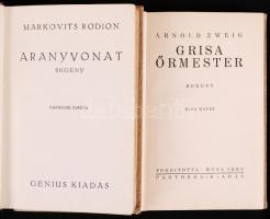 Frontregények 4db: Arnold Zweig: Grisa Őrmester, első kötet, fordította: Róna Imre. Pantheon.
Joseph...