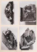 1950 Ásatások a Budai Várban. Hivatalos album 69db beragasztott, feliratozott fényképpel, térképmell...