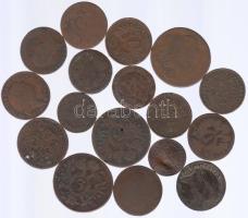 1759-1851. 17db vegyes Habsburg birodalmi fémpénz gyűjtemény T:vegyes