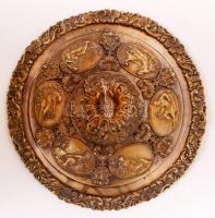 Aranyozott ezüst (Ag.) gyümölcstál fedő, antik osztrák jelzéssel (1836), mesterjellel (STM, Stephan ...