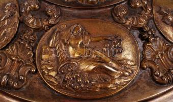 Aranyozott ezüst (Ag.) gyümölcstál fedő, antik osztrák jelzéssel (1836), mesterjellel (STM, Stephan ...