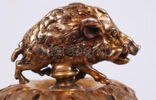 Aranyozott ezüst (Ag.) gyümölcstál fedő, antik osztrák jelzéssel (1836), mesterjellel (STM, Stephan ...