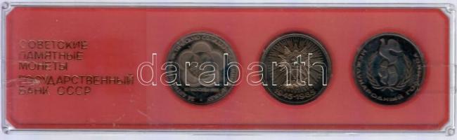 Szovjetunió 1985-1986. 1R (3xklf) emlékpénz plasztiktokban T:PP
Soviet Union 1985-1986. Rouble (3x) ...