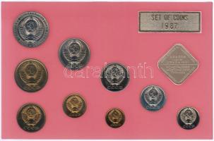 Szovjetunió 1987. 1k-1R 9db-os forgalmi sor + 1db emlékérem eredeti plasztiktokban T:PP
Soviet Union...