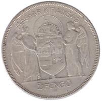 1930. 5P Ag "Horthy-jobbra" T:3