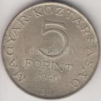 1948. 5Ft Ag "Petőfi" T:2