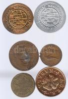 1967. "Fáy András - OTP" Al emlékérem pár dísztokban + 4db klf zseton T:vegyes