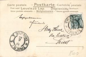 Floral Art Nouveau greeting card