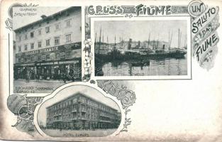 Fiume Edoardo Schambik Corso 13, pier, Hotel Europe, Art Nouveau