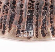 cca 1890 800-as tisztaságjelzésű, növényi motívumokkal díszített, cizellált ezüst (Ag) vázácska / 
S...