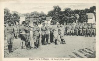 K.u.K. military, Hungarian artillery unit receiving medals of honor, Divald & Monostory