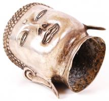 Fém Buddha-fej / 
Buddha head, metal, 15cm