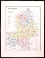 Nógrád Vármegye térképe, 36×28 cm