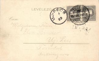 1899 Temesvár Józsefváros, railway station, Geiger litho