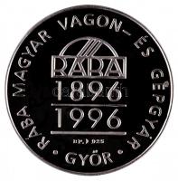 Kósa István (1953-) 1996. "Rába Magyar Vagon- és Gépgyár Győr" Ag emlékérem (31,1g/0.925/4...
