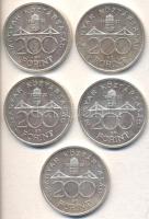 1992. 200Ft Ag "MNB" (5x) T:2