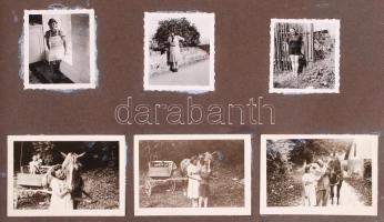 1941-1944 Fotóalbum az osztrák katonai lovasiskolaként és állomáshelyként szolgáló Schlosshofban kés...