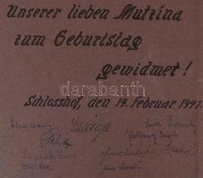 1941-1944 Fotóalbum az osztrák katonai lovasiskolaként és állomáshelyként szolgáló Schlosshofban kés...