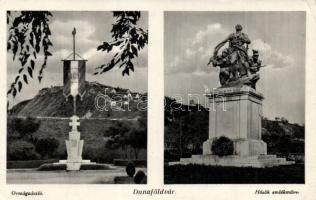 Dunaföldvár, országzászló, Hősök emlékműve (EK)
