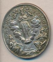 Német Államok / Regensburg DN "Márai mennybevétele - Bogenberg" Ag vallási medál (15,52g/34x39mm) T:2 German States / Regensburg ND "Assumption of Mary - Bogenberg" Ag religious medallion (15,53g/34/39mm) C:XF