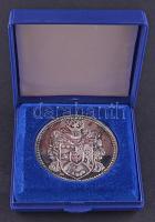 Beck András (1911-1985) DN "Barcs" ezüstözött emlékérem dísztokban T:PP patina