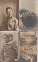 5 db régi, katonai fotólap / 5 militaria photo cards