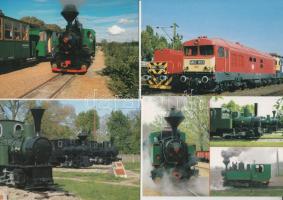 15 db többségében használatlan, színes, magyar mozdonyos képeslap / 15 modern Locomotive postcards