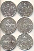 1992. 200Ft Ag "MNB" (6x) T:2