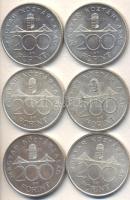 1993. 200Ft Ag "MNB" (6x) T:2