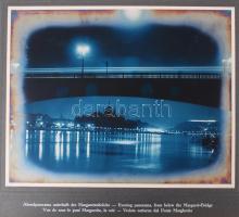 cca 1937 Budapest-fotóalbum 20db, beragasztott, eredeti, 4 nyelven feliratozott, nappali és éjszakai...