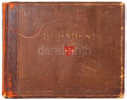 cca 1937 Budapest-fotóalbum 20db, beragasztott, eredeti, 4 nyelven feliratozott, nappali és éjszakai...