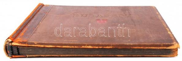 cca 1937 Budapest-fotóalbum 20db, beragasztott, eredeti, 4 nyelven feliratozott, nappali és éjszakai...