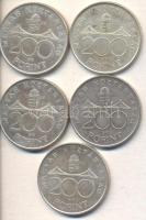 1994. 200Ft Ag "Deák" (5x) T:2