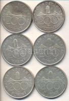 1993. 200Ft Ag "MNB" (6x) T:2