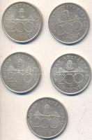 1993. 200Ft Ag "MNB" (5x) T:2