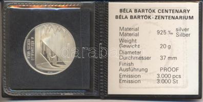 Fülöp Zoltán (1951-) 1981. "Bartók Béla / A Kékszakállú Herceg vára" Ag (0.925) emlékérem ...