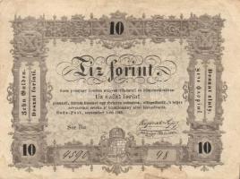 1848. 10Ft "Kossuth bankó" T:III