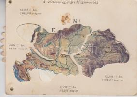 Map of Hungary, Irredenta mechanical postcard