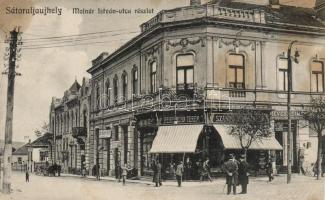 Sátoraljaújhely, Molnár István utca, Női kalap üzlet, Férfi ruha terem, Révész Simon borbély és fodrász szalon (fa)