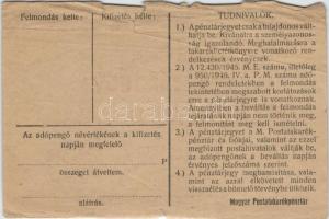 1946. 100.000AP nem kamatozó Pénztárjegy "Másra Át Nem Ruházható" (2x) T:III-