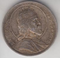 1938. 5P Ag "Szent István" T:2 patina