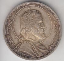 1938. 5P Ag "Szent István" T:2 patina