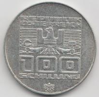 Ausztria 1976. 100Sch Ag "Innsbruck - XII. téli olimpia / Síelő" T:2 Austria 1976. 100 Schilling Ag "Winter Olympics Innsbruck / Skier" C:XF
