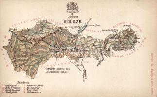 Kolozs county map (b)