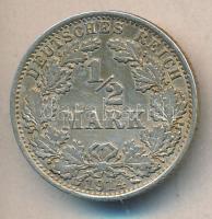 Német Birodalom 1914A 1/2M Ag T:2 German Empire 1914A 1/2 Mark Ag C:XF