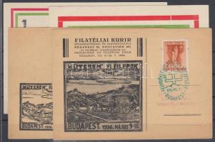 1939-1941 Levélzárók 4 db levelezőlapon Filprok szitanyomatok