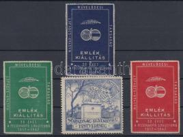 1947-1978 Magyar-Szovjet Művelődési társaság emlék kiállítás 3 db + 1848-1948 Esztergom levélzárók