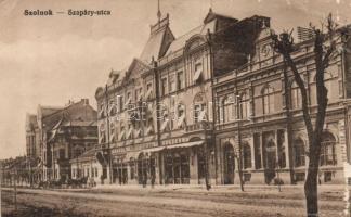 Szolnok Szapáry utca, Nemzeti Szálloda, Szolnoki Ipartestület épülete (fa)