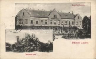 Zirc Erzsébet kórház, Csesznek vára (kis szakadás / small tear)