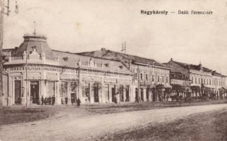 Nagykároly Deák square, shop of Ignác Politzer, Ignác Hadnagy, Samu Herman and Ignác Klein